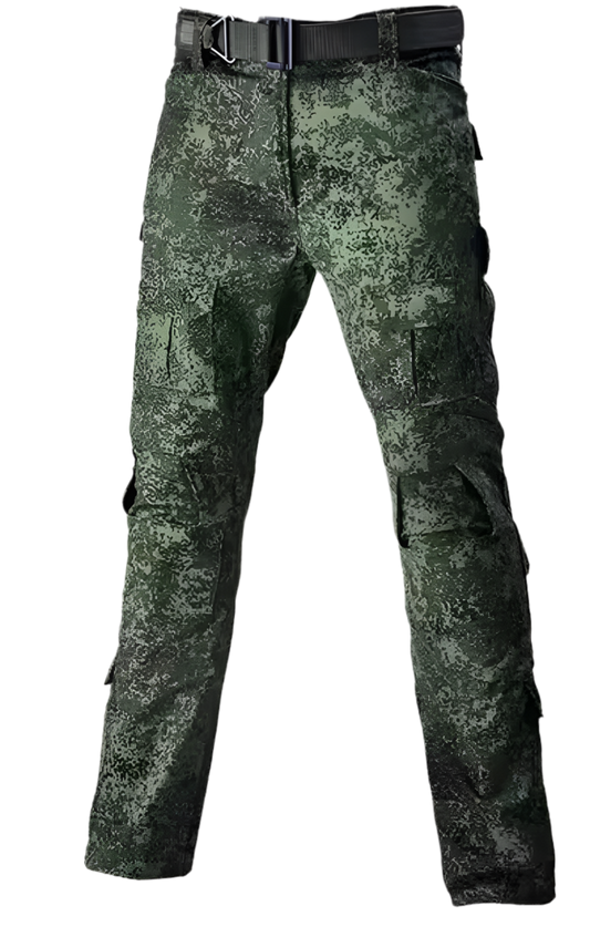 Men's Combat Pants + knee Pads - Russian Green Camouflage