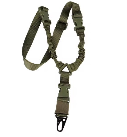 Tactical Airsoft Military Sling Adjustable - Single Point Olive Green