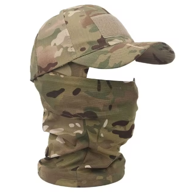 Tactical Balaclava with Baseball Cap - Full Face Mask Set CAMO