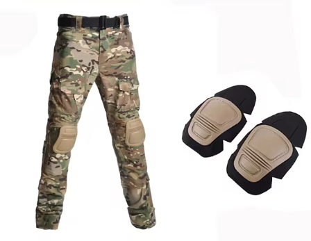 Men Combat Pants +Knee Pads - CAMO