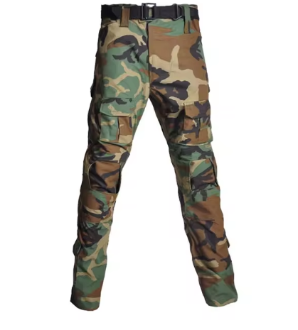 Men's Combat Pants + Knee Pads - US Woodland Green camouflage